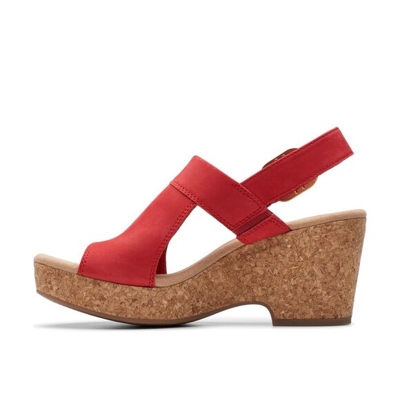 Clarks Womens Giselle Rose Red Shoes (NWT) - Picture 2 of 6